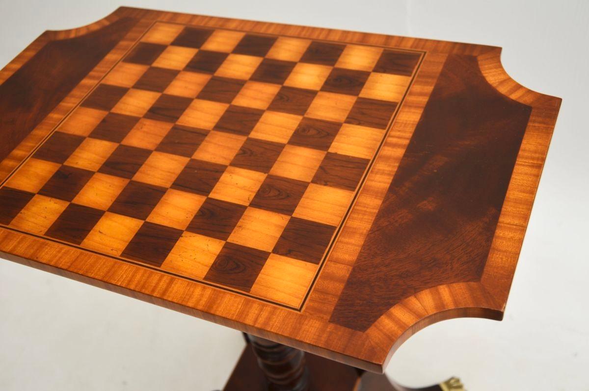 Mid-20th Century Antique Regency Style Chess Table For Sale