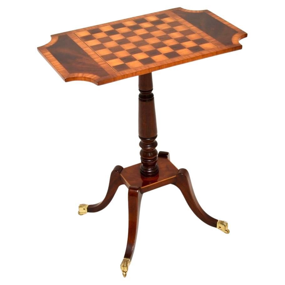 Antique Regency Style Chess Table For Sale