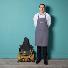 Antique Regency Style Compact Cast Iron Fire Grate