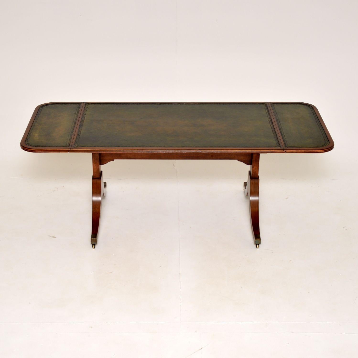20th Century Antique Regency Style Drop Leaf Coffee Table
