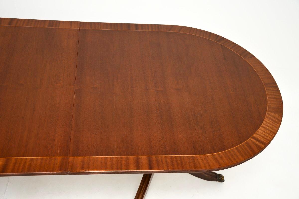 Wood Antique Regency Style Extending Dining Table