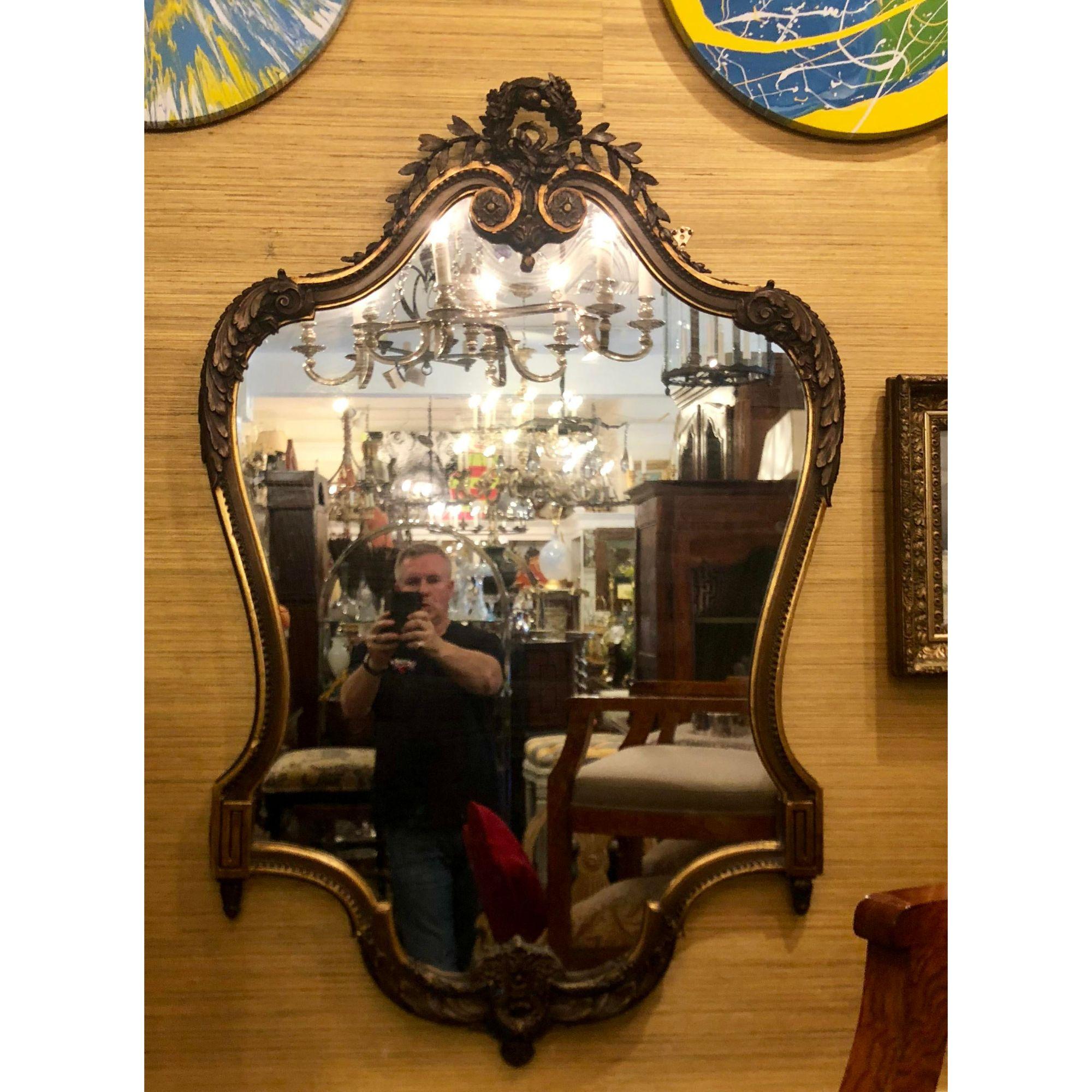 English Antique Regency Style Giltwood Mirror