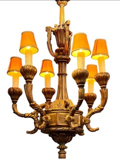 Antique Regency Style Giltwood Chandelier
