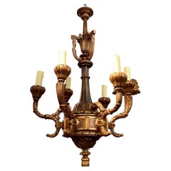 Antique Regency Style Giltwood Chandelier
