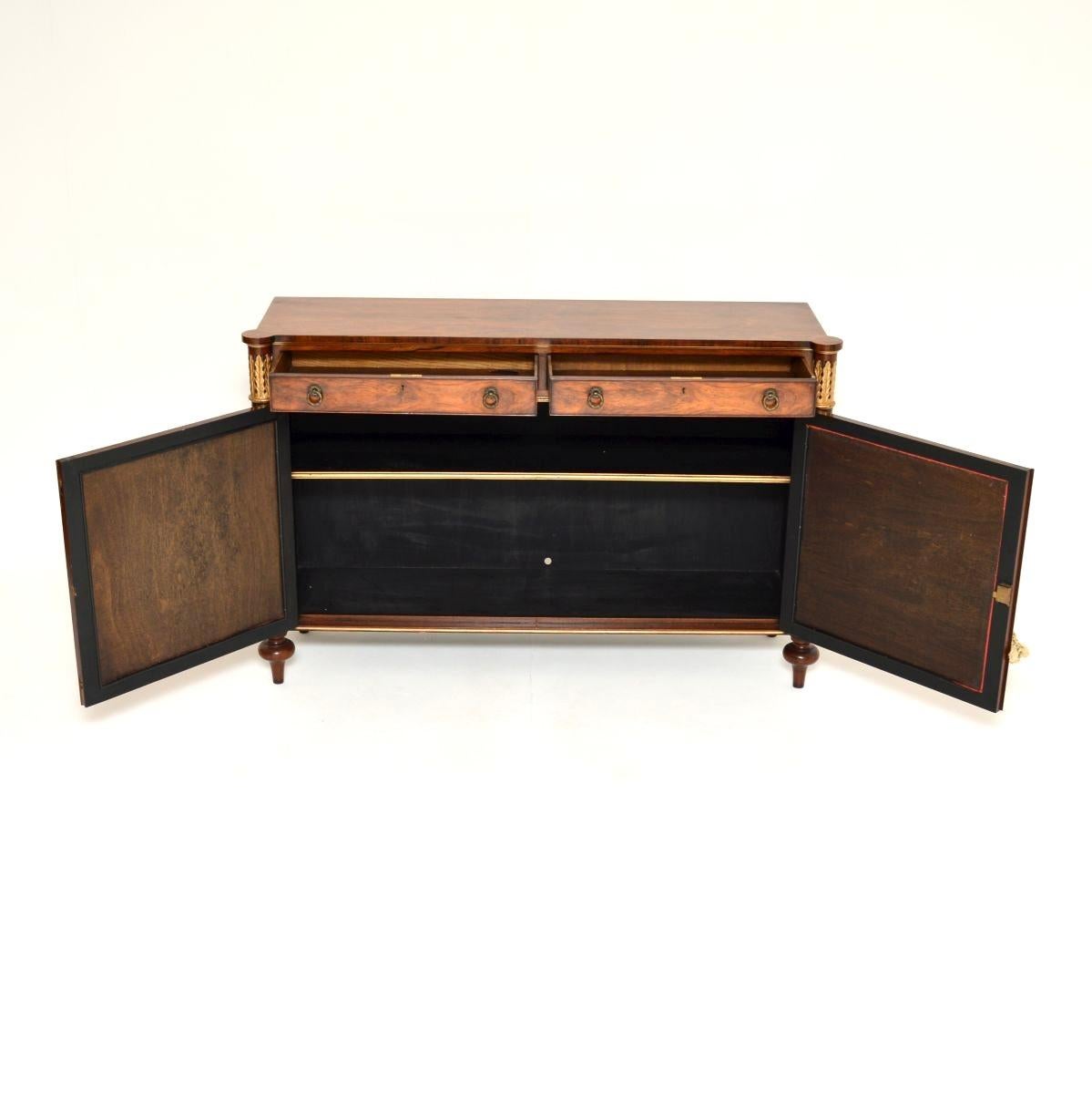 British Antique Regency Style Grill Front Sideboard For Sale