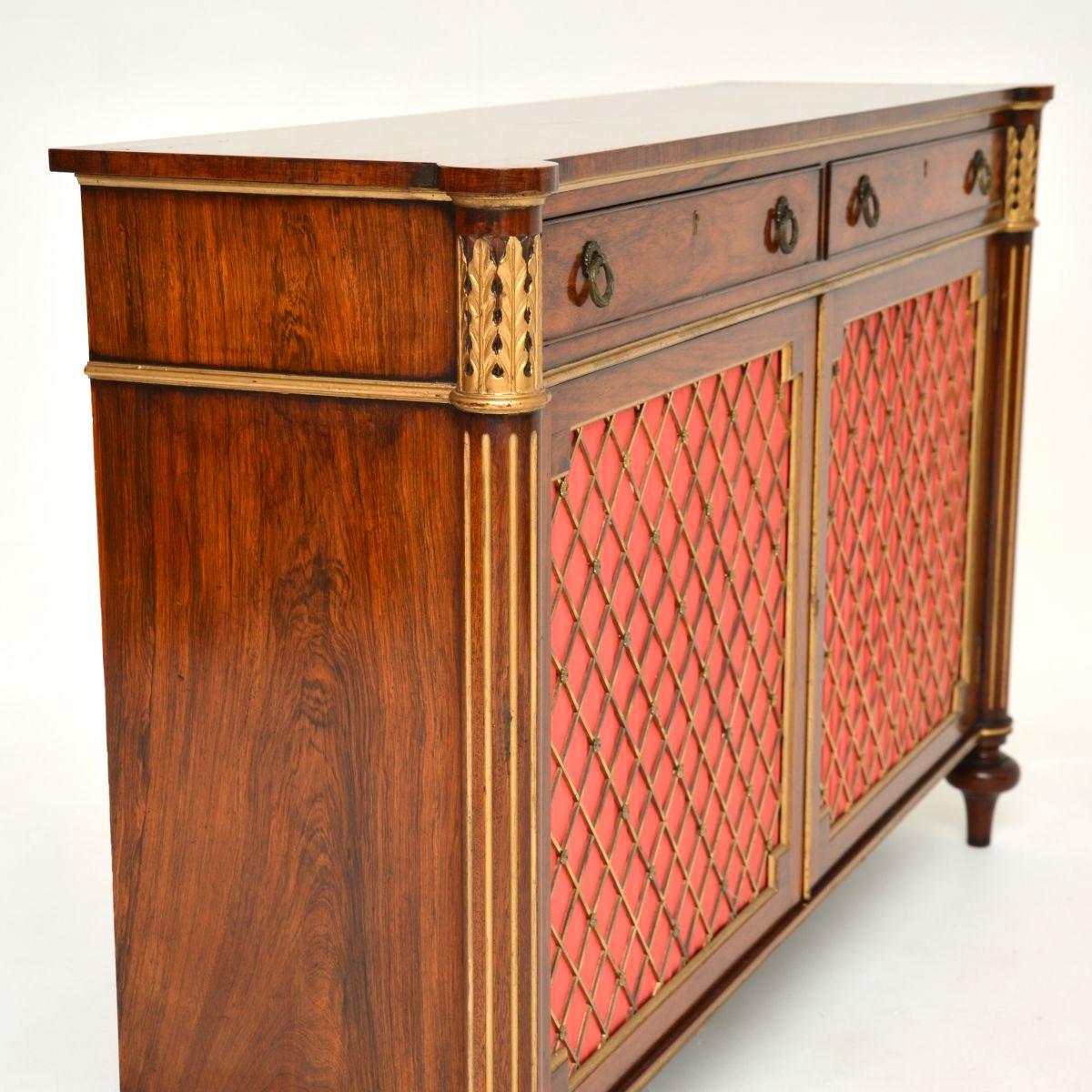 Antique Regency Style Grill Front Sideboard In Good Condition For Sale In London, GB