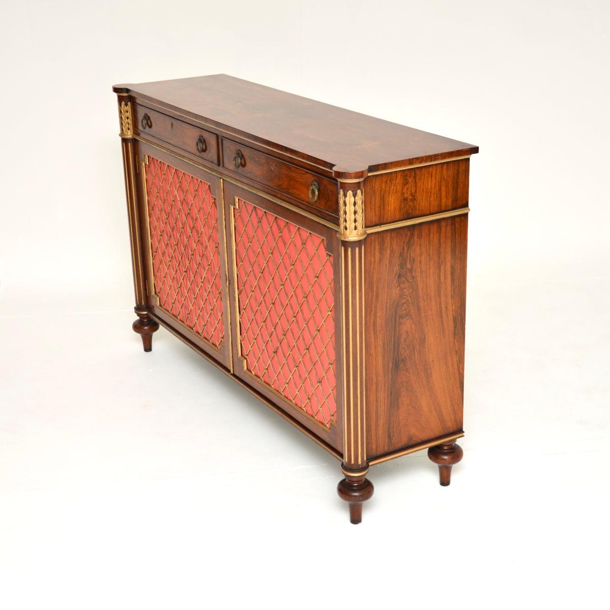 Mid-20th Century Antique Regency Style Grill Front Sideboard For Sale