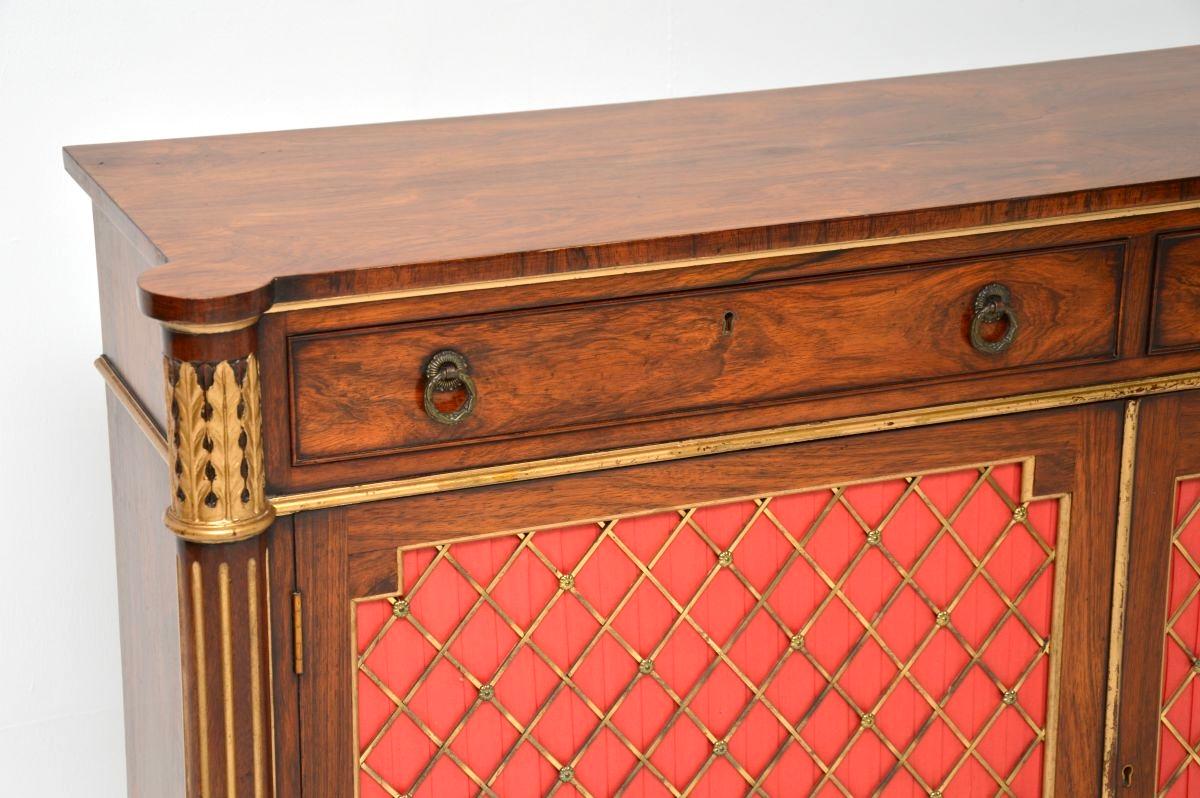 Antique Regency Style Grill Front Sideboard For Sale 2