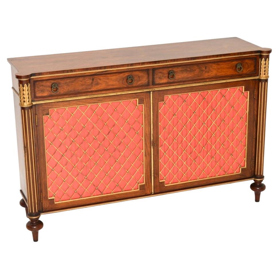 Antique Regency Style Grill Front Sideboard For Sale