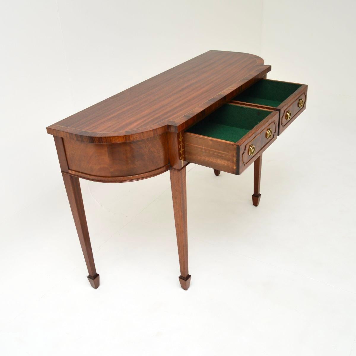 Antique Regency Style Inlaid Brass Console Table In Good Condition In London, GB