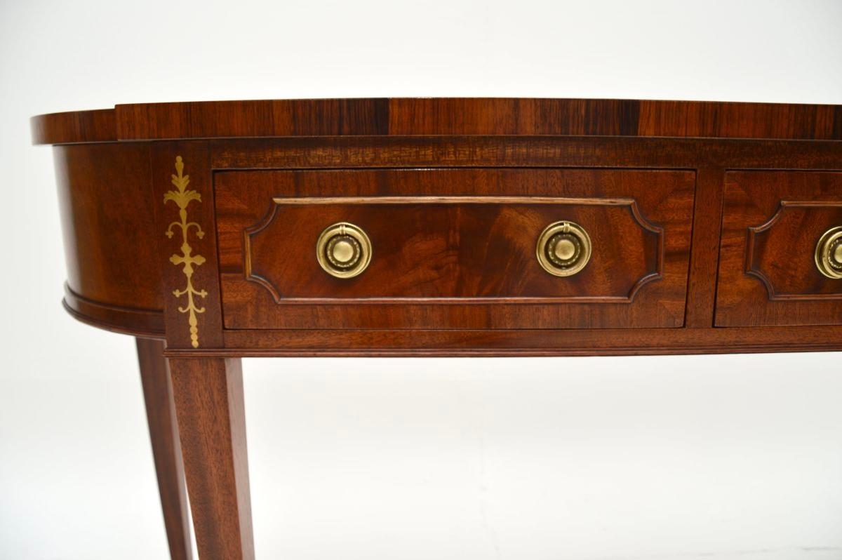 Antique Regency Style Inlaid Brass Console Table 2