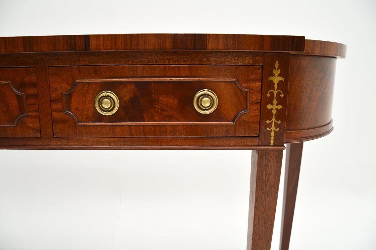 Antique Regency Style Inlaid Brass Console Table 3