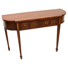 Antique Regency Style Inlaid Brass Console Table