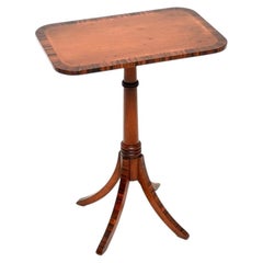 Antique Regency Style Inlaid Yew Wood Side Table