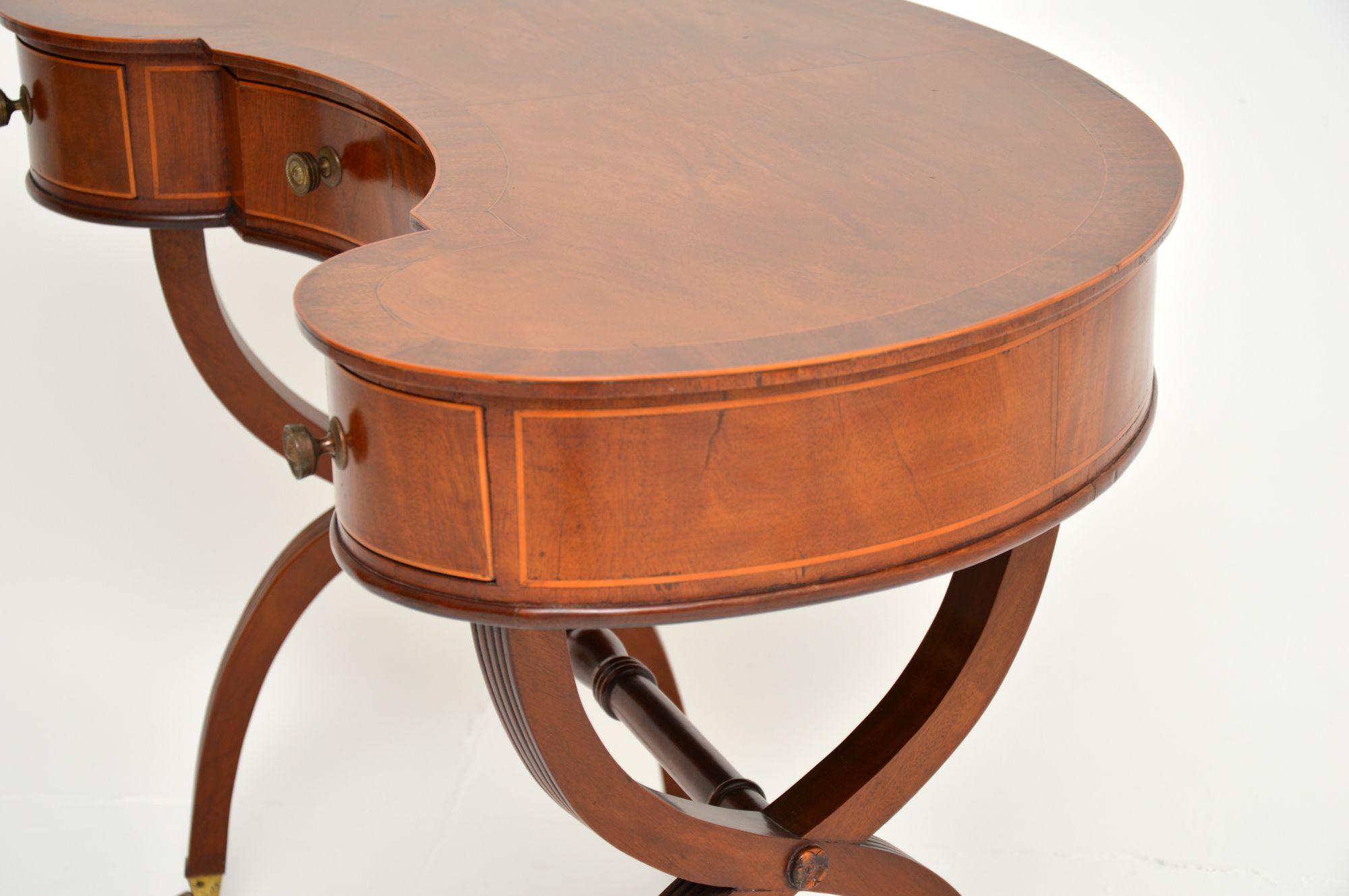 Antique Regency Style Kidney Desk / Dressing Table 5