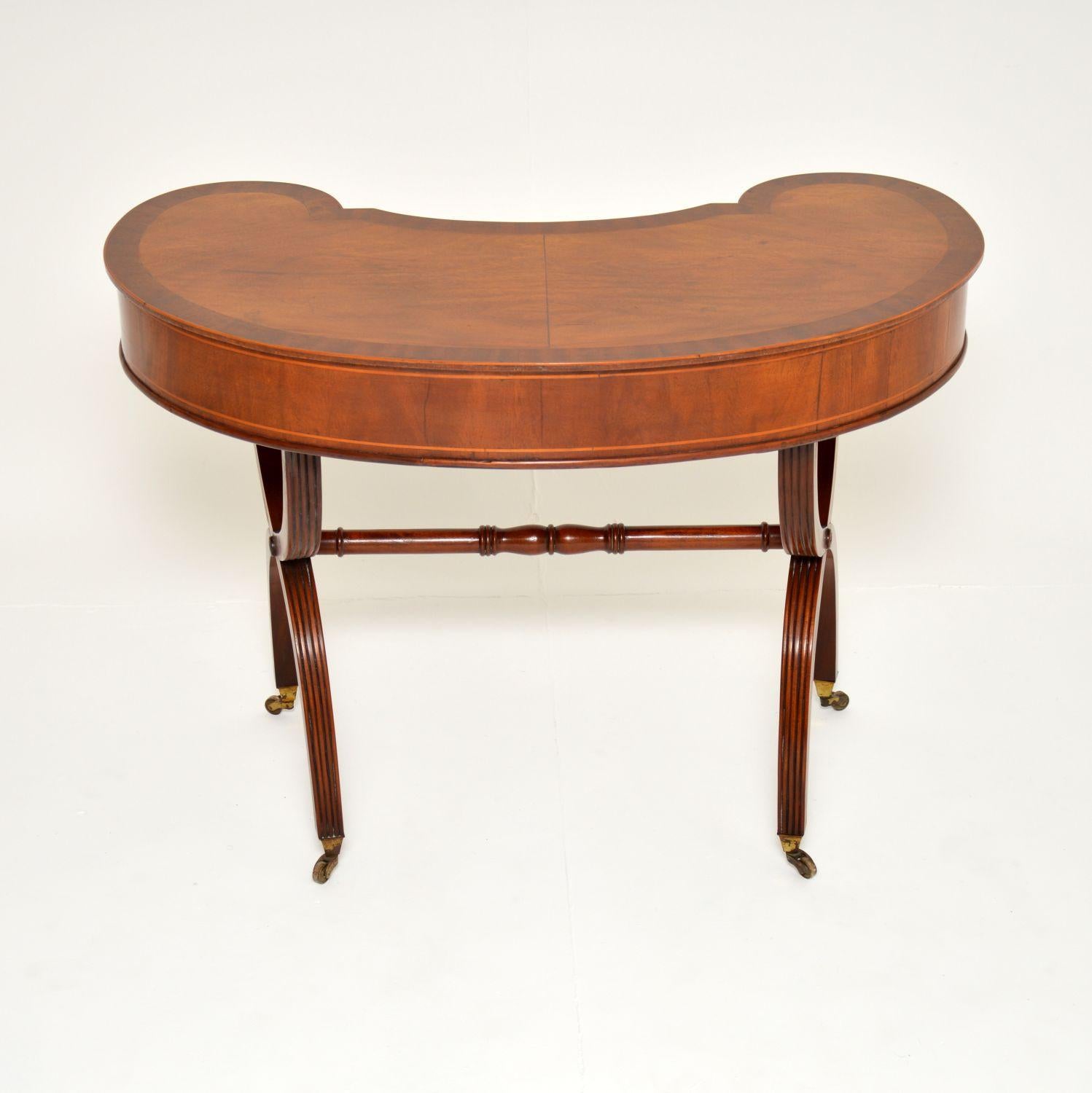 Antique Regency Style Kidney Desk / Dressing Table 6