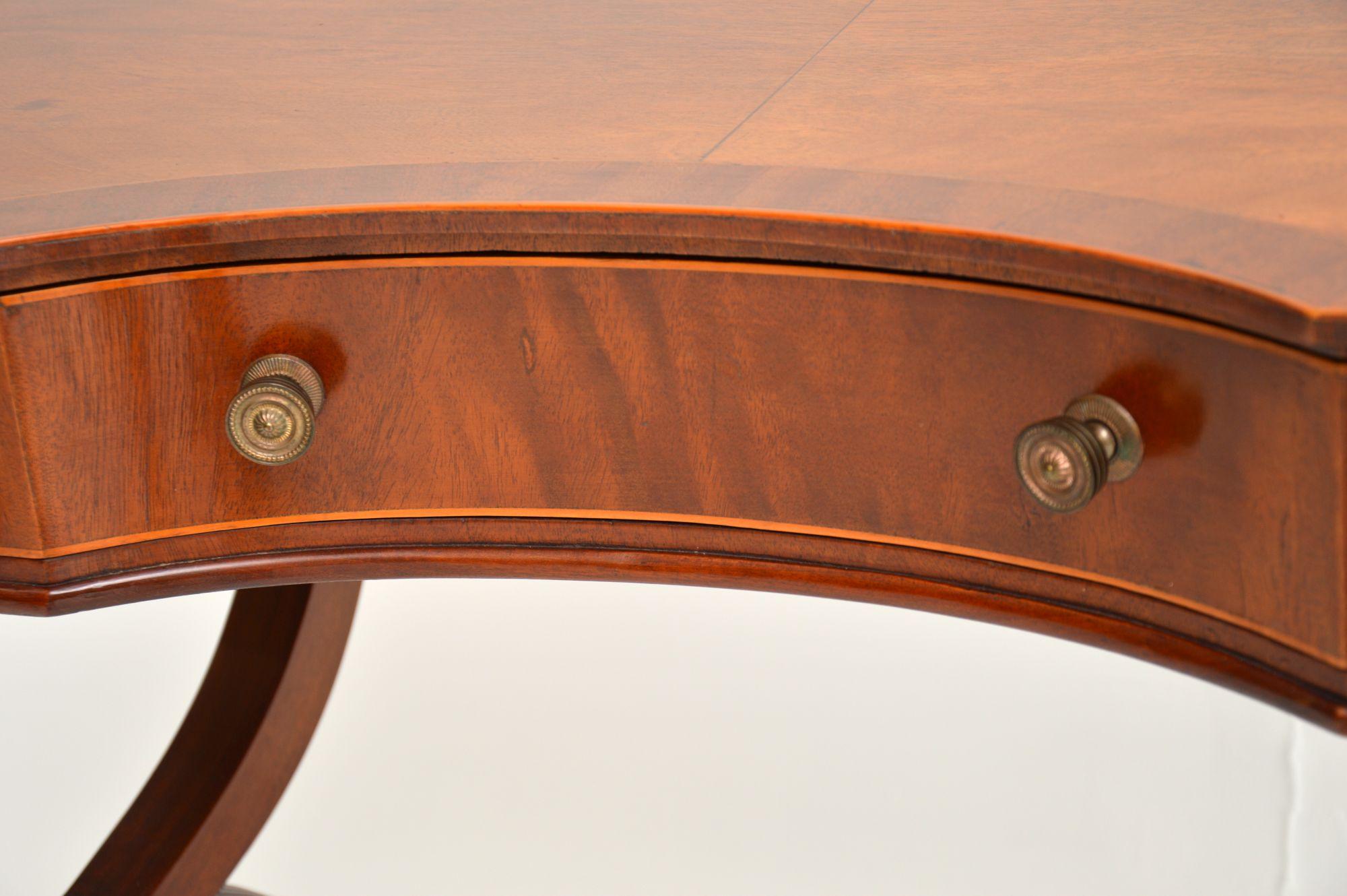 20th Century Antique Regency Style Kidney Desk / Dressing Table