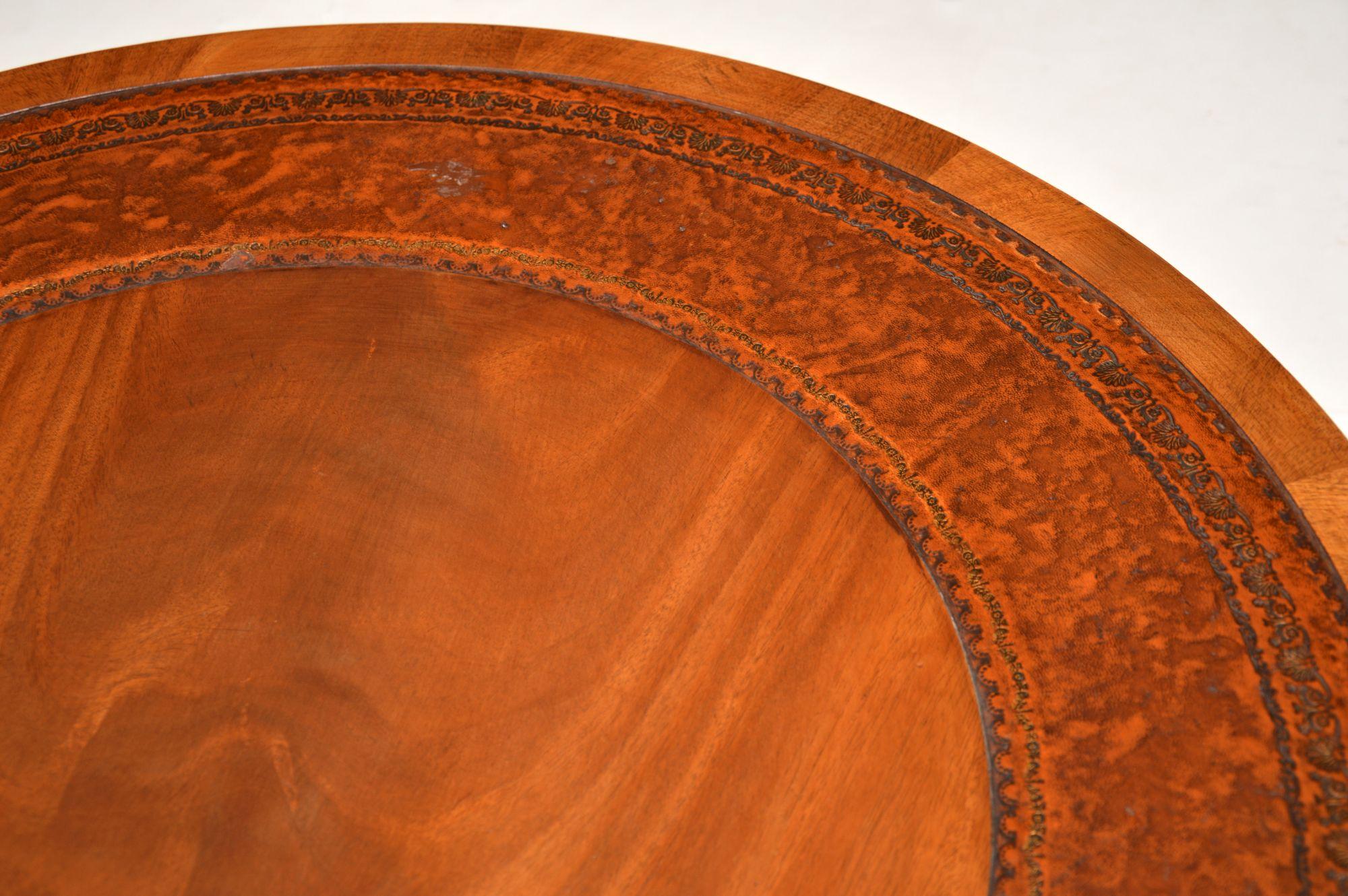 20th Century Antique Regency Style Leather Coffee Table