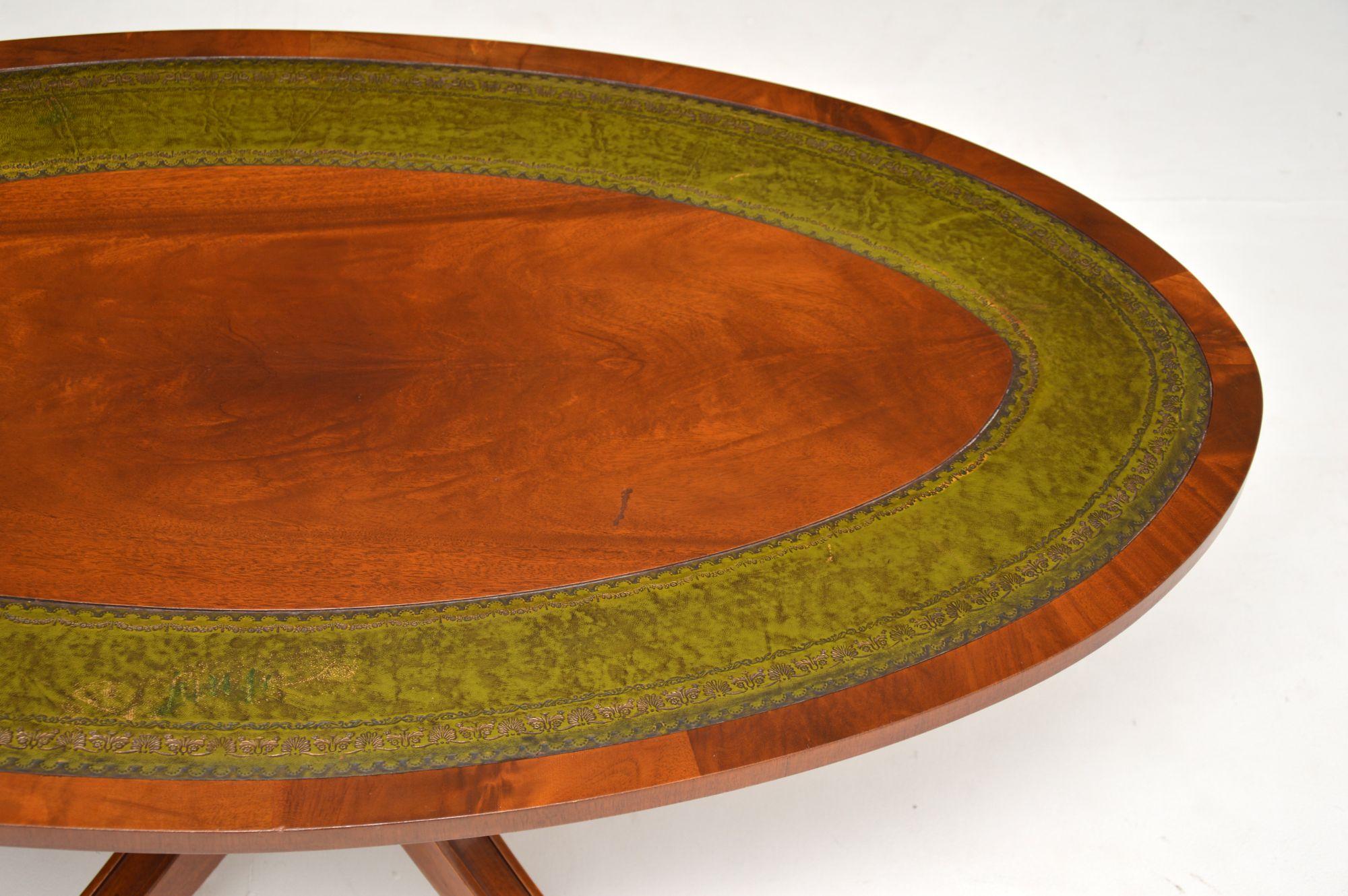 20th Century Antique Regency Style Leather Coffee Table