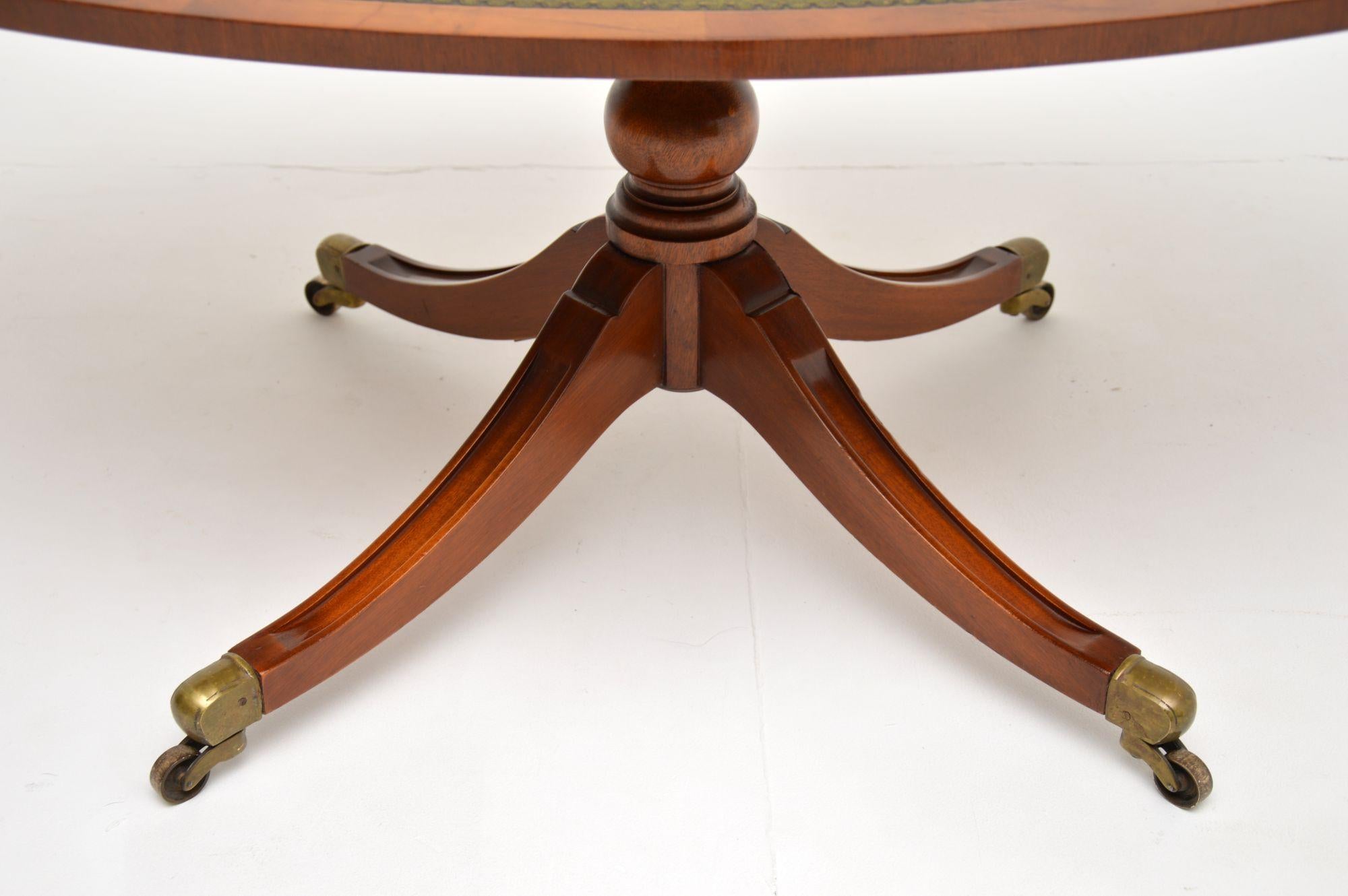 Antique Regency Style Leather Coffee Table 2