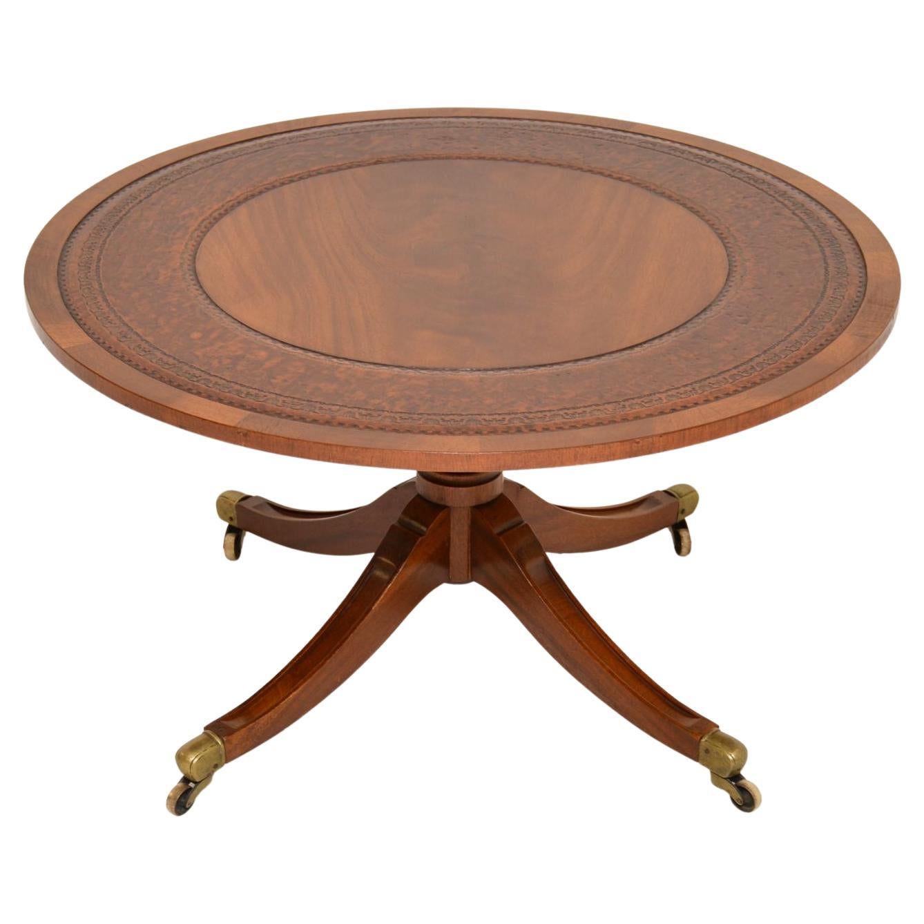 Antique Regency Style Leather Coffee Table