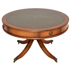 Antique Regency Style Leather Top Coffee Table