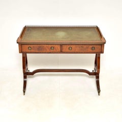 Antique Regency Style Leather Top Desk / Writing Table