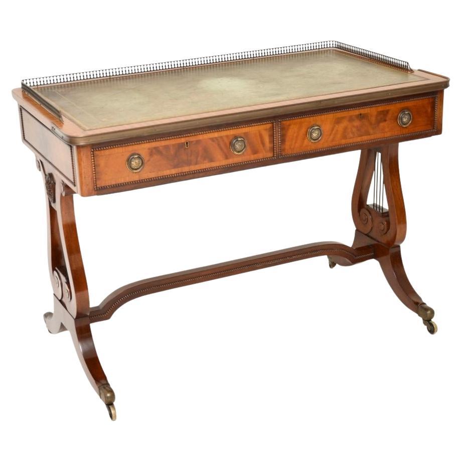 Antique Regency Style Leather Top Desk / Writing Table For Sale