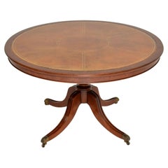 Antique Regency Style Leather Top Dining / Centre Table