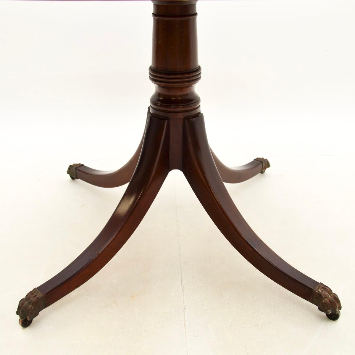 Antique Regency Style Leather Top Drum Table 4