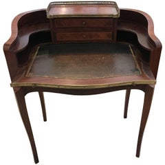 Antique Regency Style Mahogany and Leather Writing Desk