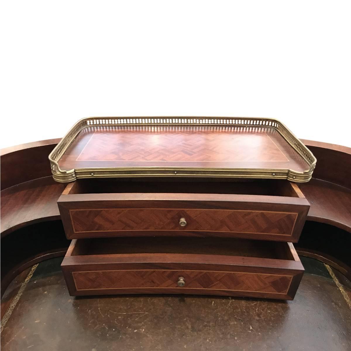 Other Antique Regency Style Mahogany and Leather Writing Desk For Sale