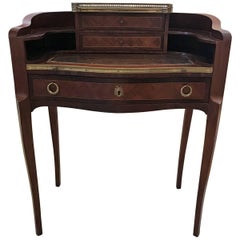 Antique Regency Style Mahogany and Leather Writing Desk