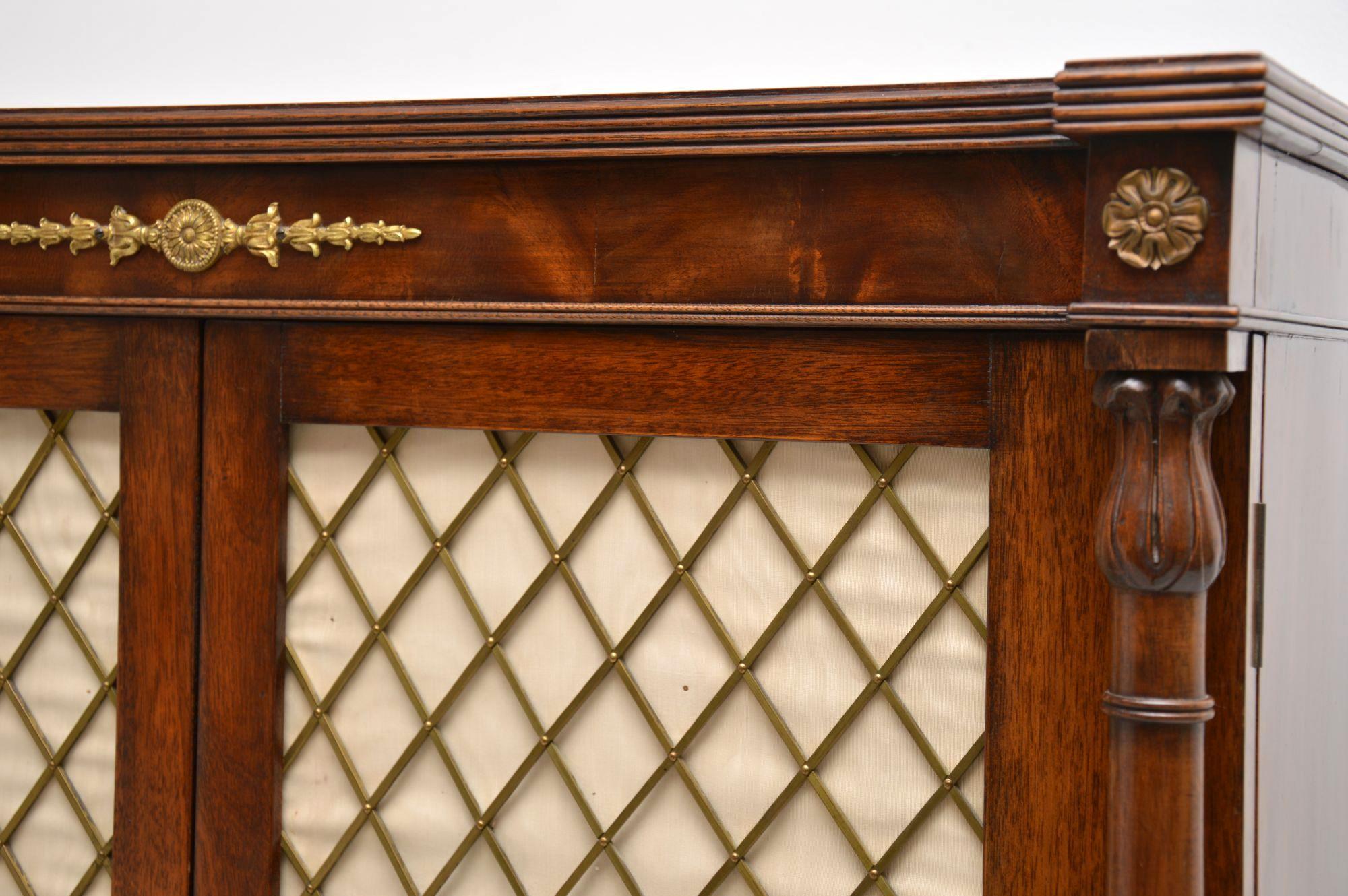 Antique Regency Style Mahogany Grill Front Drinks Cabinet 2