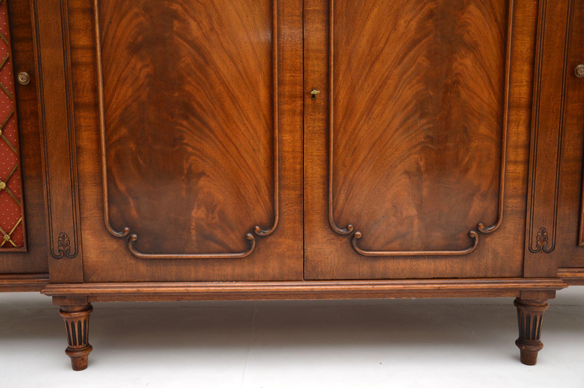 Mid-20th Century Antique Regency Style Mahogany Grill Front Sideboard
