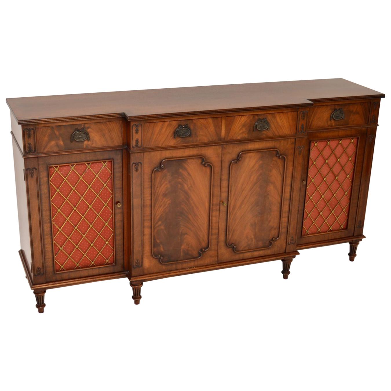 Antique Regency Style Mahogany Grill Front Sideboard