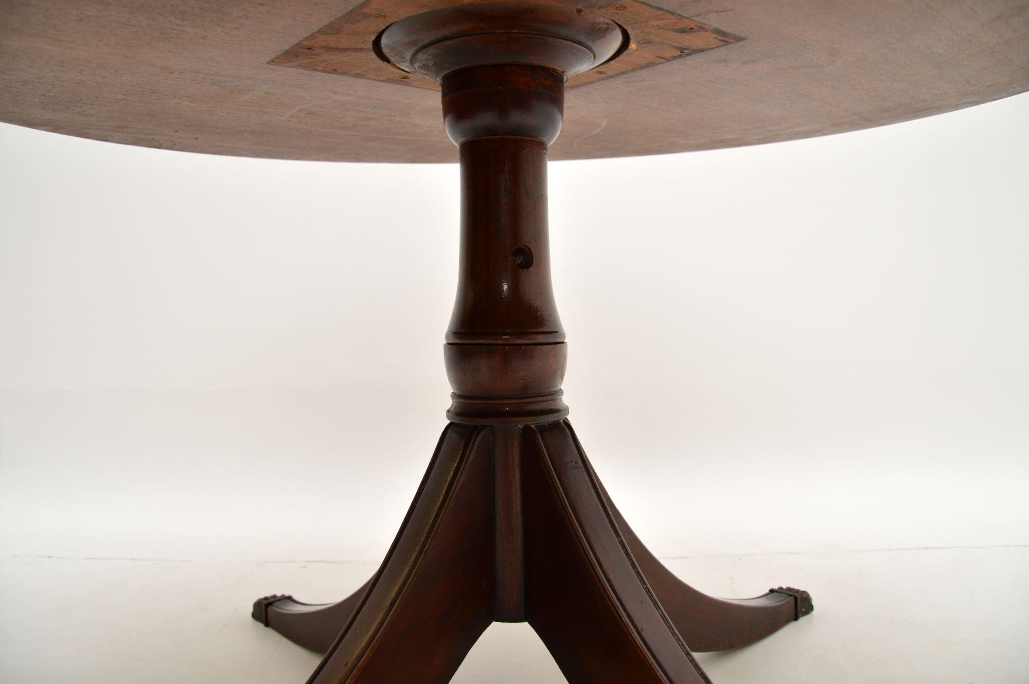 Antique Regency Style Mahogany & Leather Drum Table 4