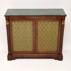Antique Regency Style Mahogany Marble-Top Chiffonier Sideboard