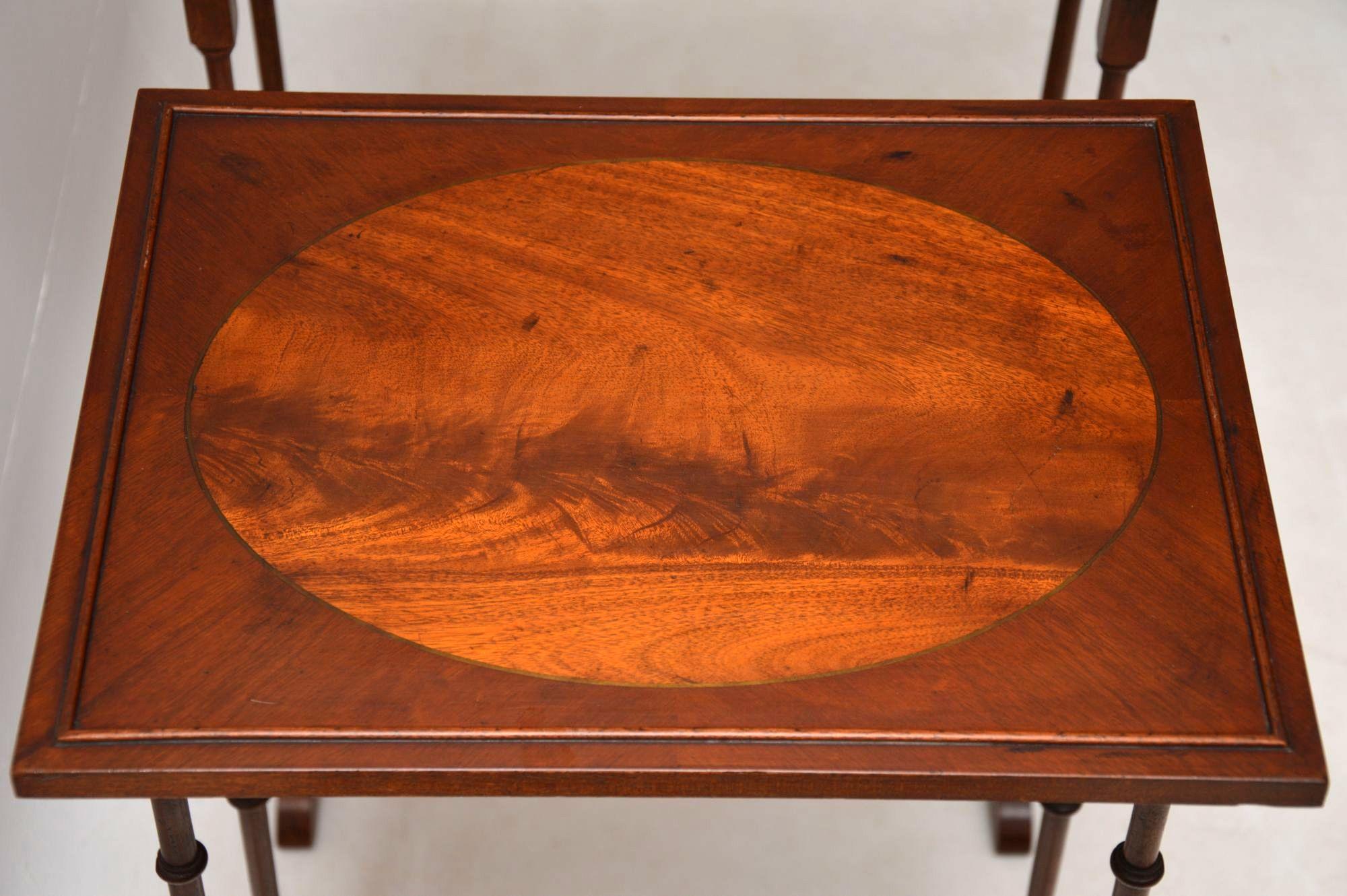 Antique Regency Style Mahogany Nest of Four Tables 3