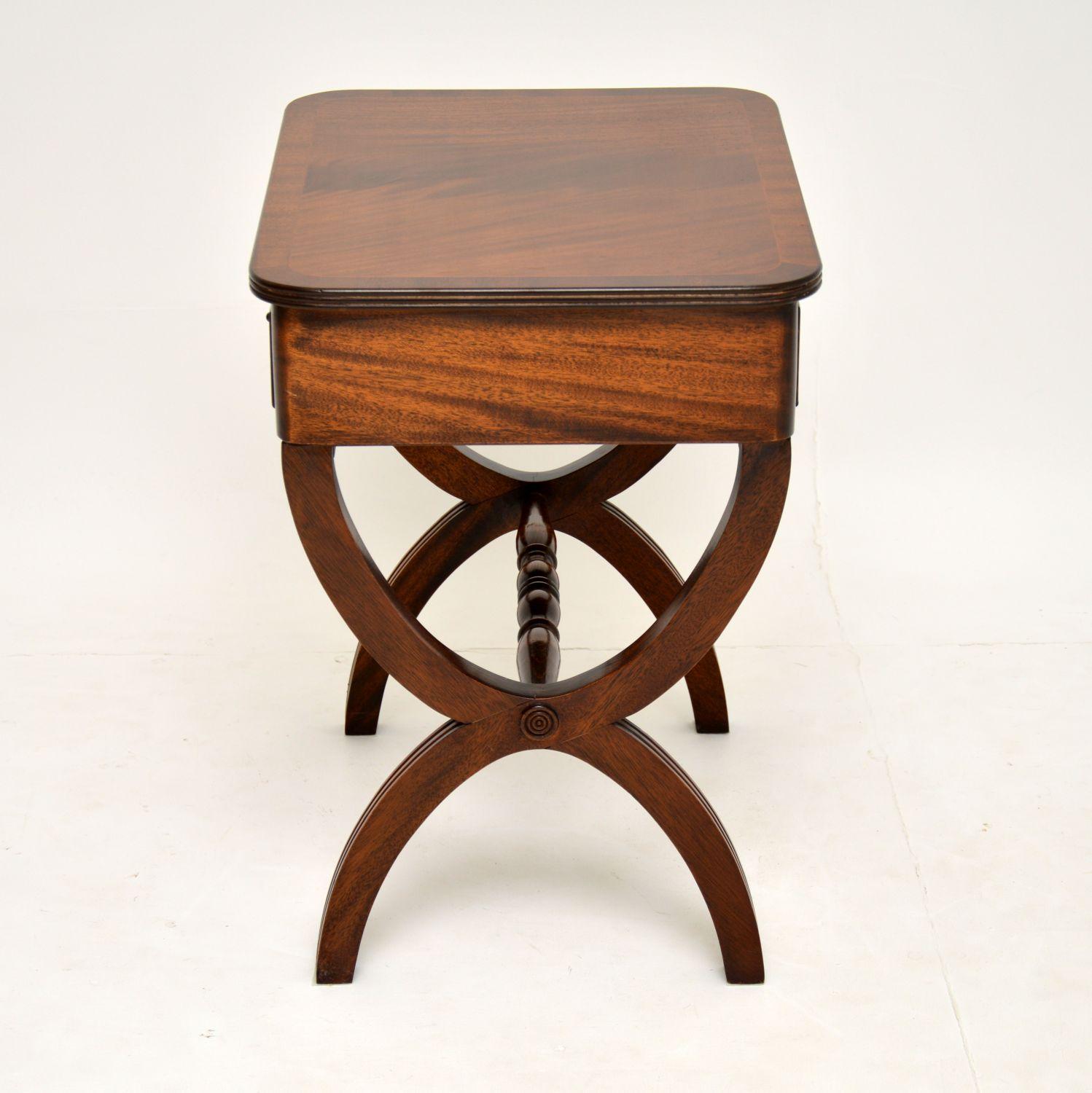 English Antique Regency Style Mahogany Side Table