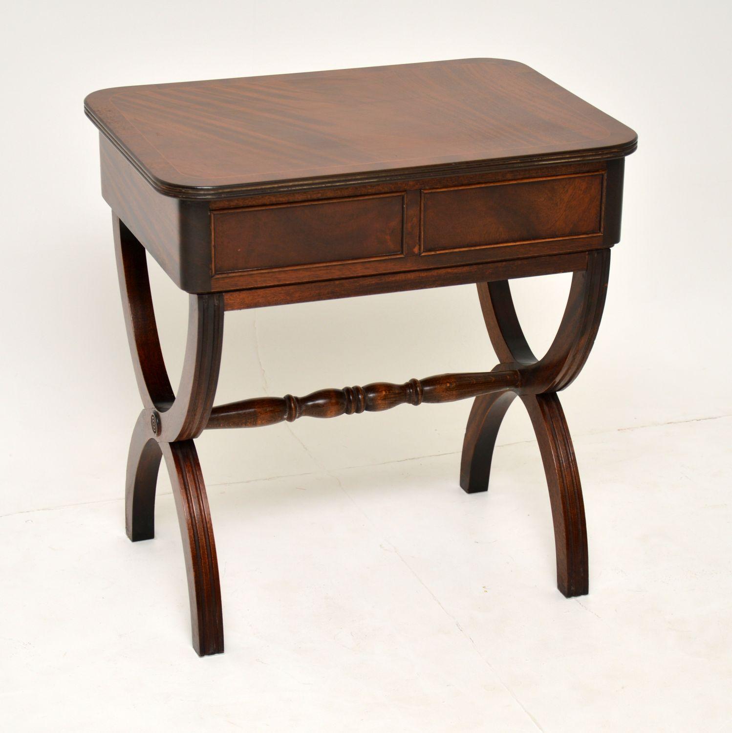 Antique Regency Style Mahogany Side Table 1