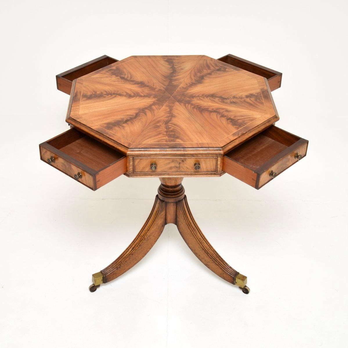 Antique Regency Style Octagonal Drum Table In Good Condition In London, GB
