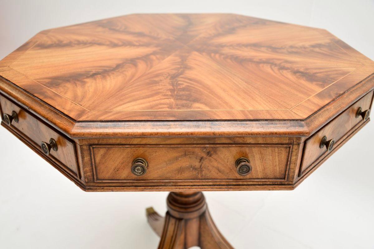 Antique Regency Style Octagonal Drum Table 2