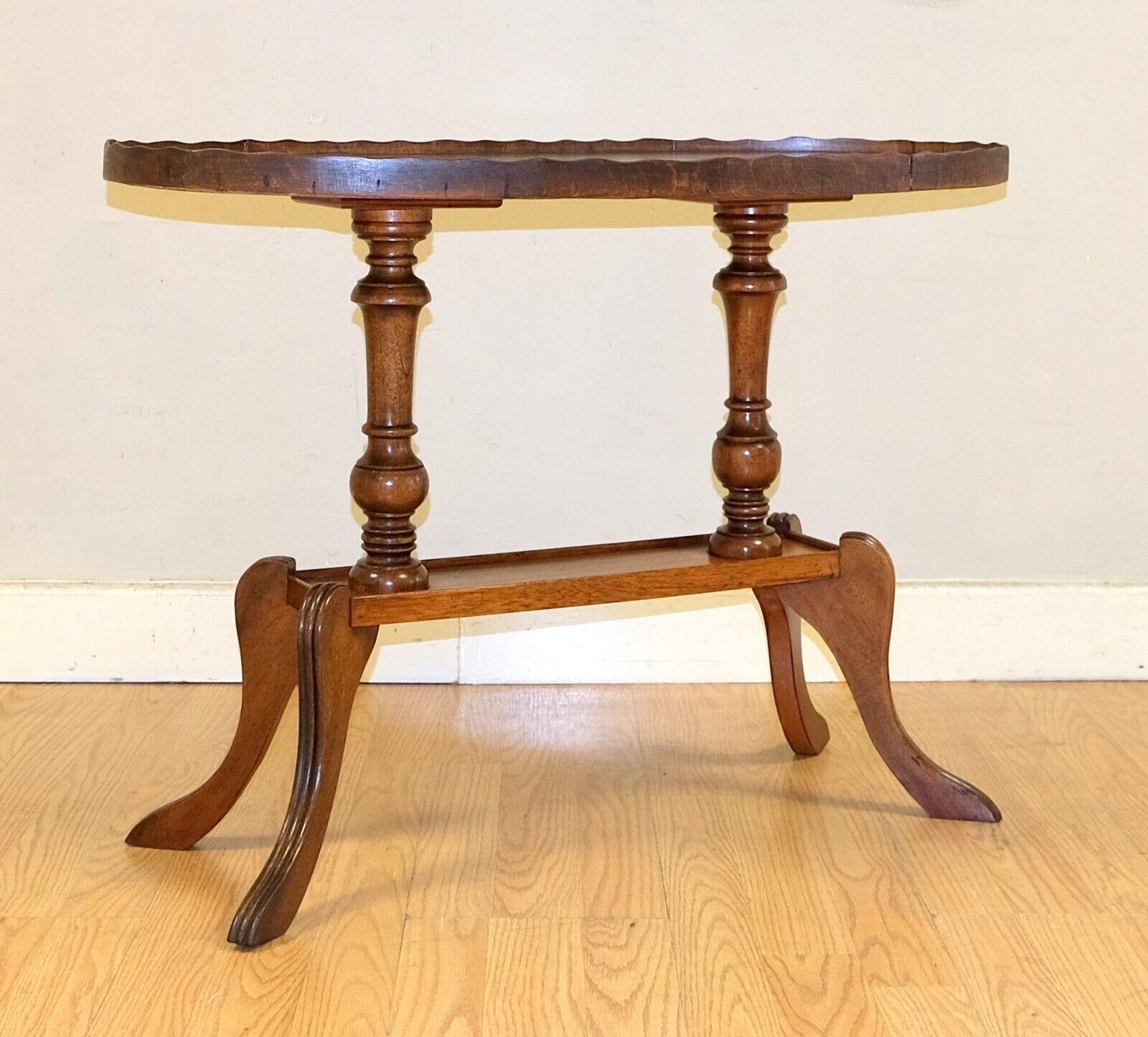vintage oval wood coffee table