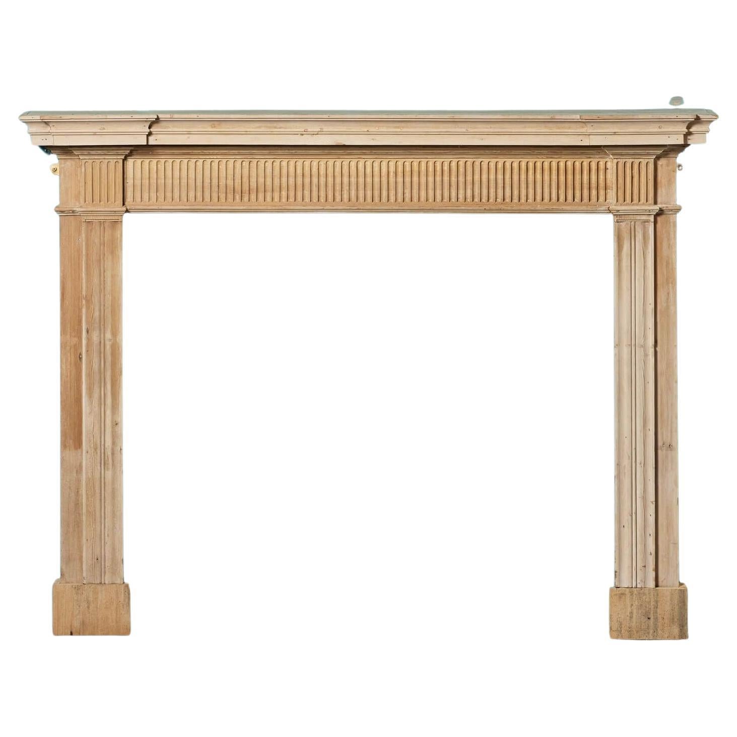 Antique Regency Style Pine Fire Mantel