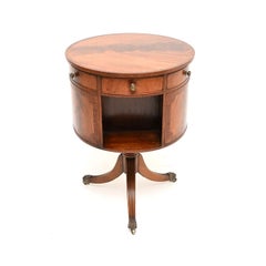 Antique Regency Style Revolving Drum Table