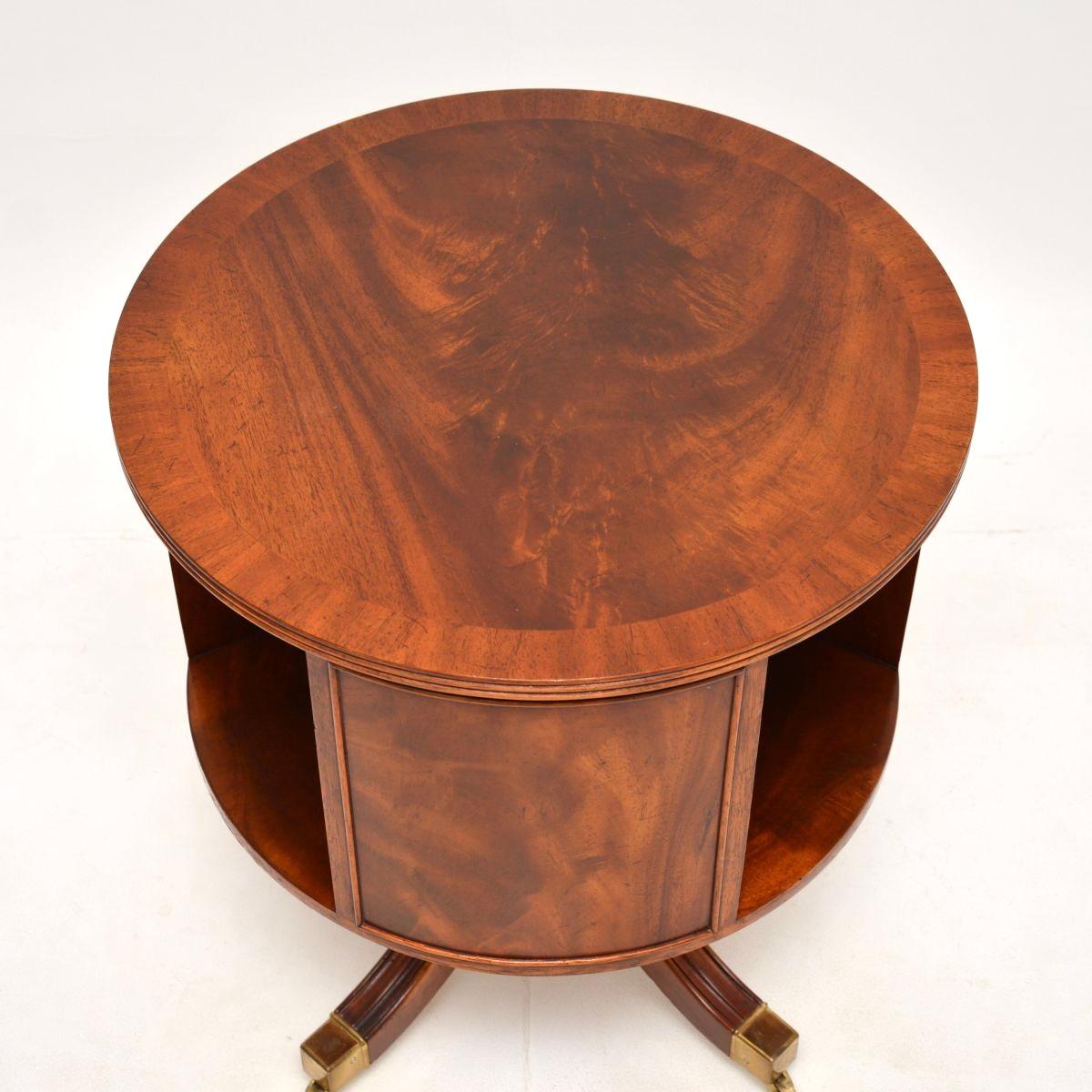 Antique Regency Style Revolving Drum Table For Sale 1