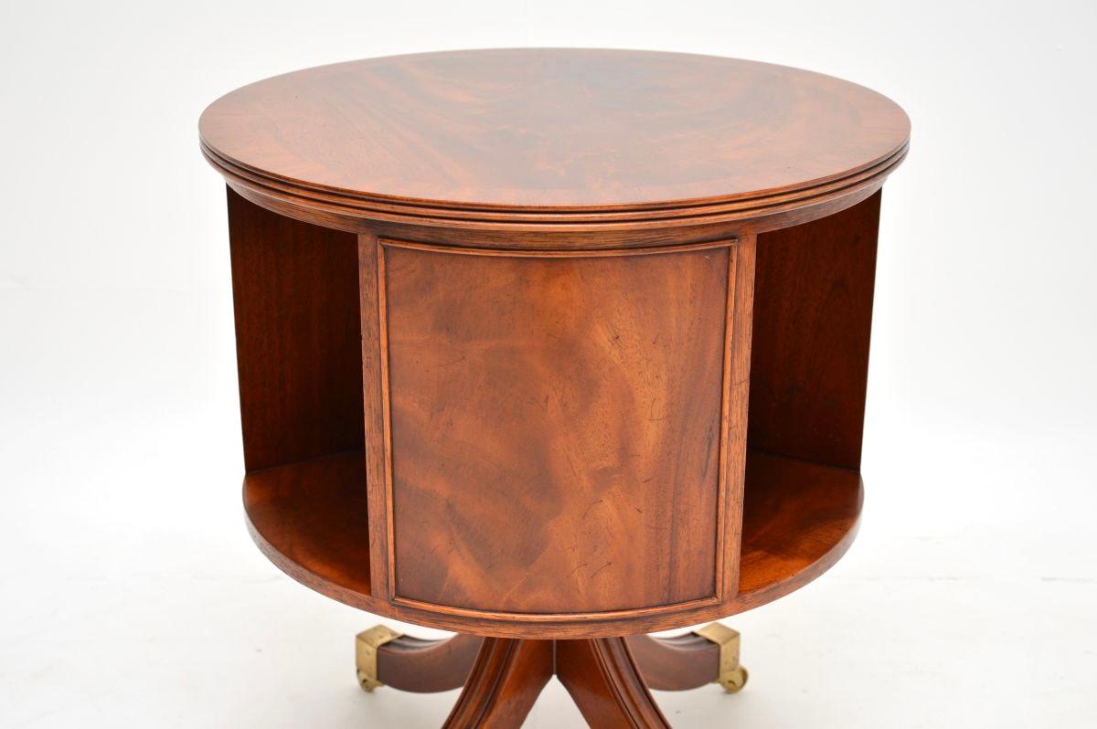 Antique Regency Style Revolving Drum Table For Sale 2