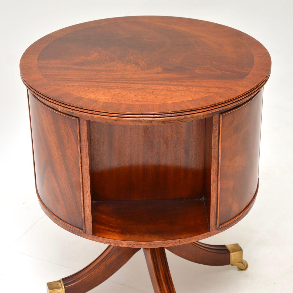 Antique Regency Style Revolving Drum Table For Sale 3