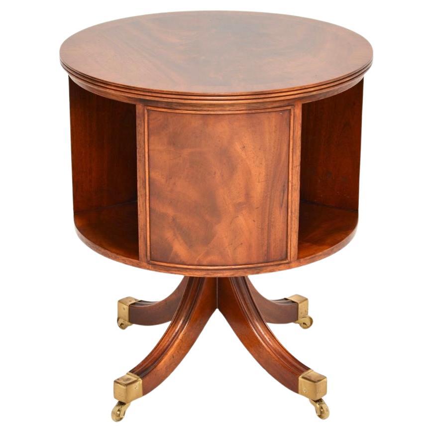 Antique Regency Style Revolving Drum Table For Sale